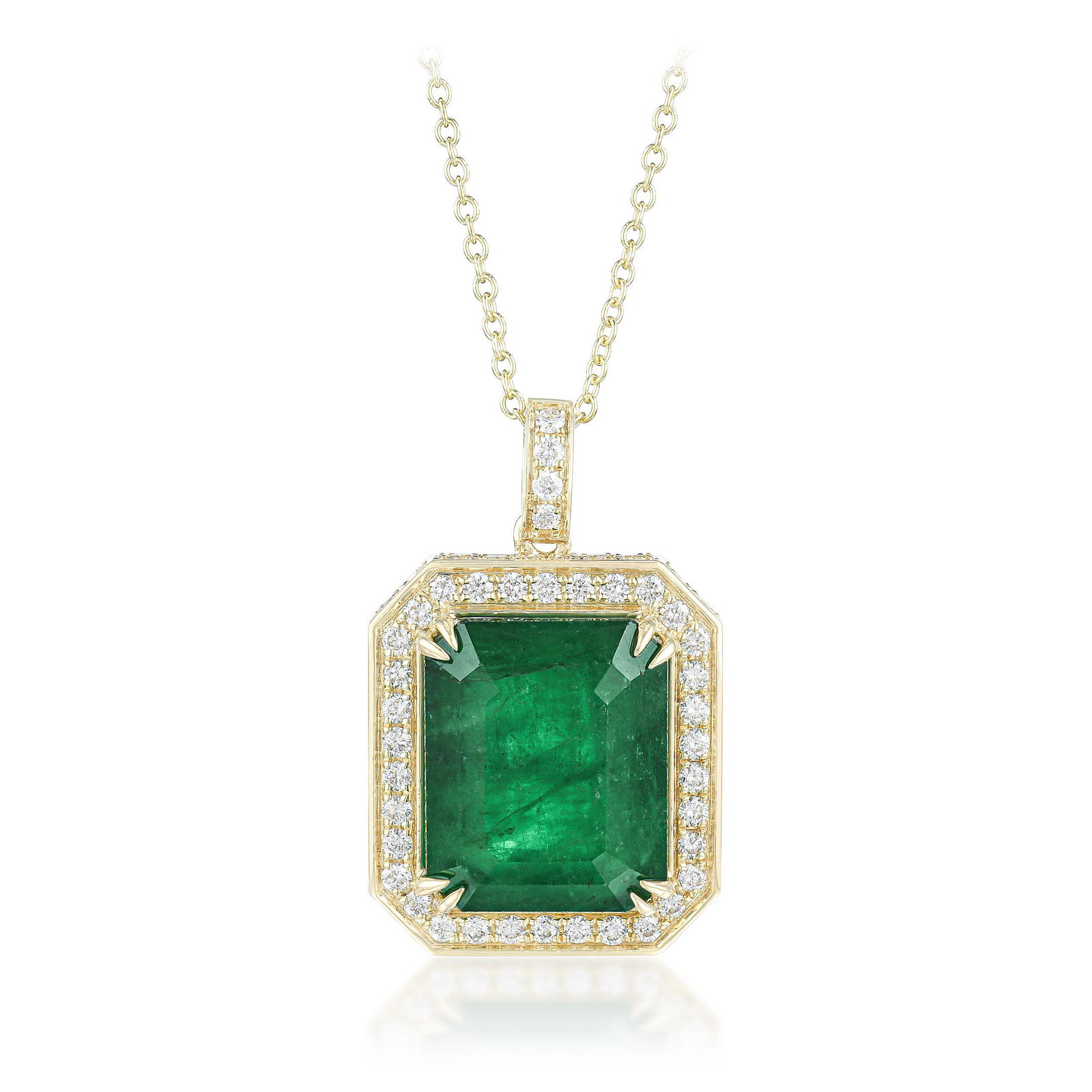 Emerald and Diamond Necklace (1 of 2)