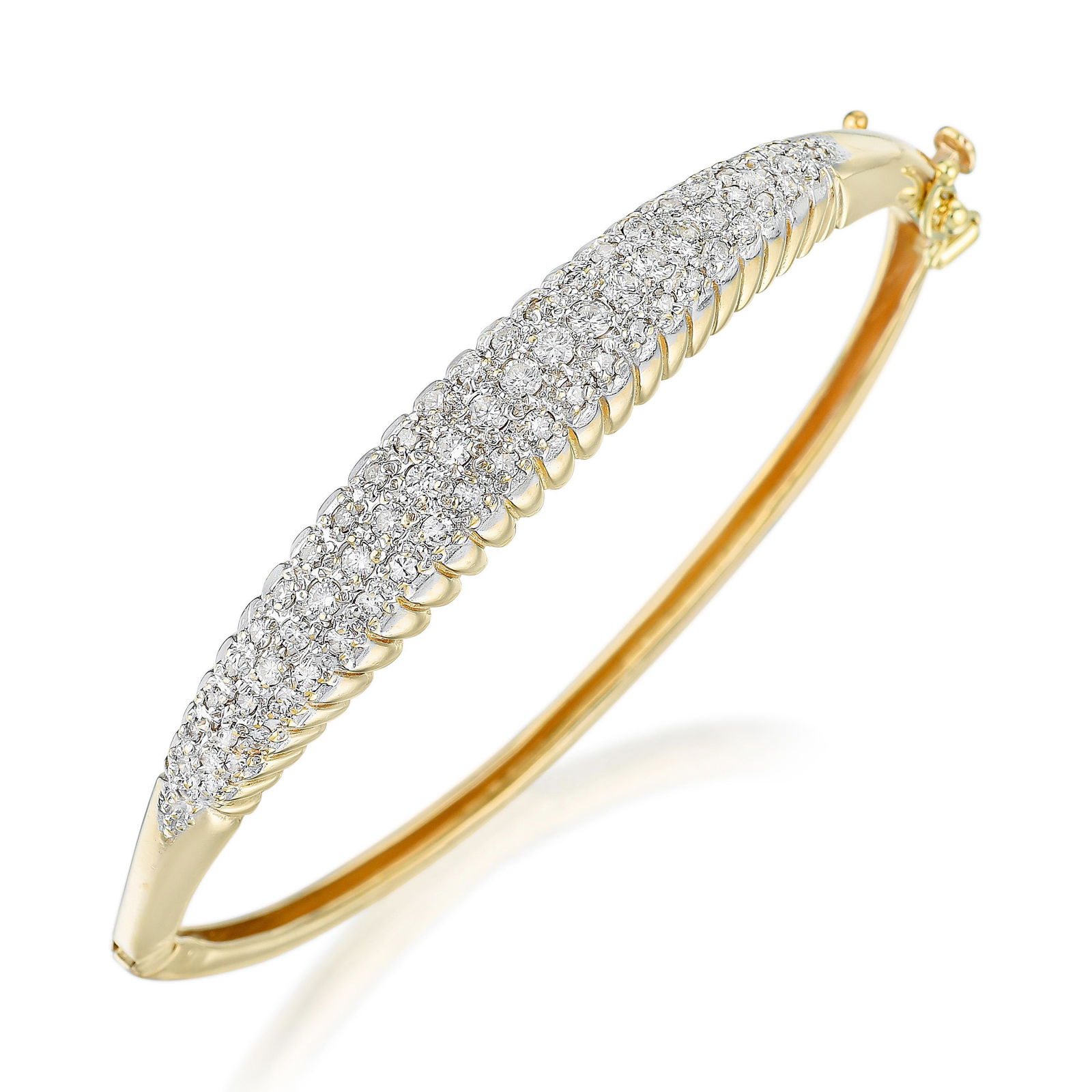 Diamond Gold Bangle Bracelet (1 of 2)