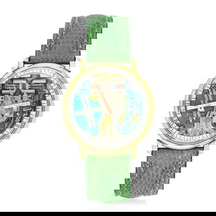 Bulova Accutron Spaceview in Gold Plate: Summary of Key CharacteristicsCIRCA: 1964 CASE MATERIAL: Gold plate with stainless steel back DIAL: silver chapter ring with luminous hour markers. Center section of dial is skeletonized BRACELET MATE