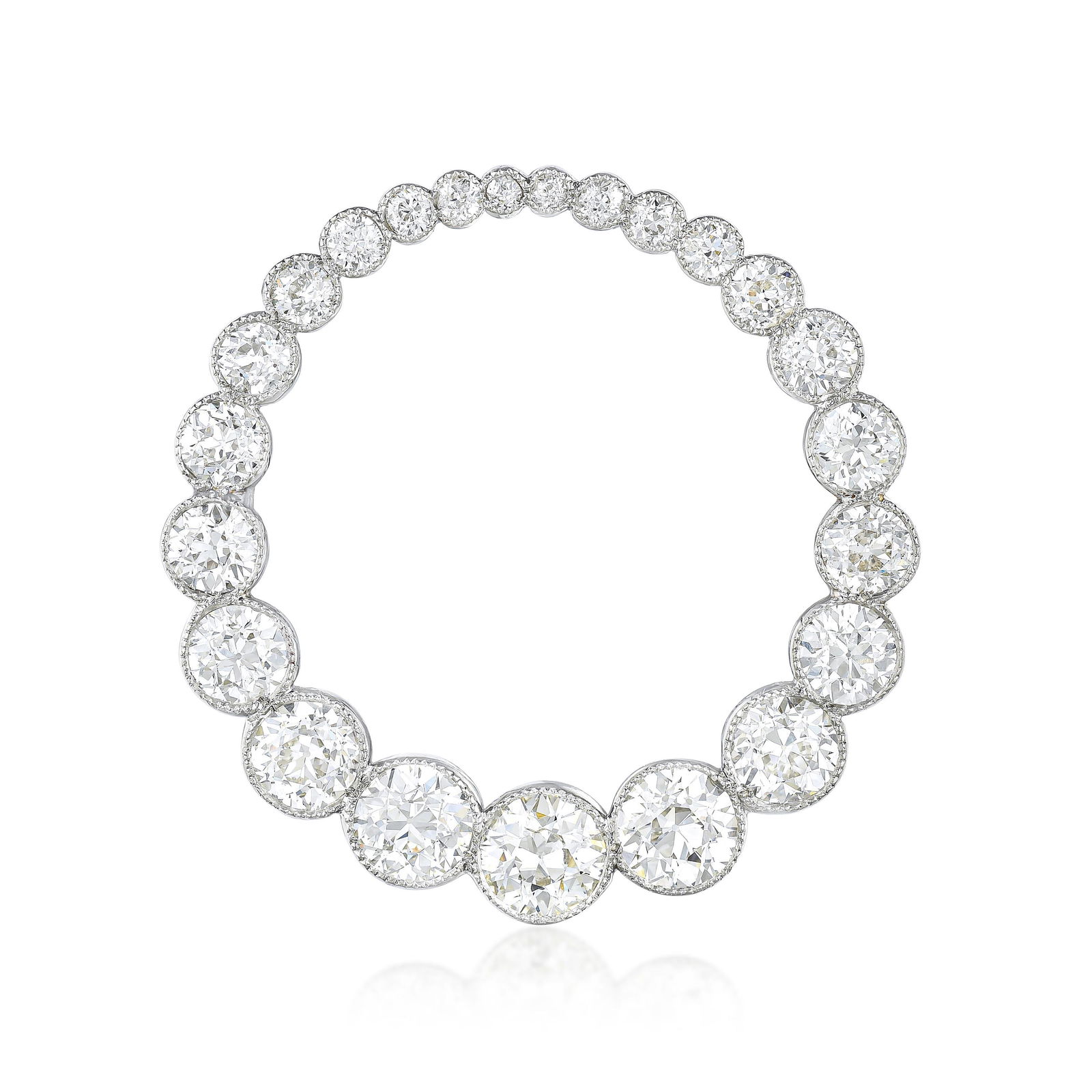 Diamond Circle Brooch (1 of 2)