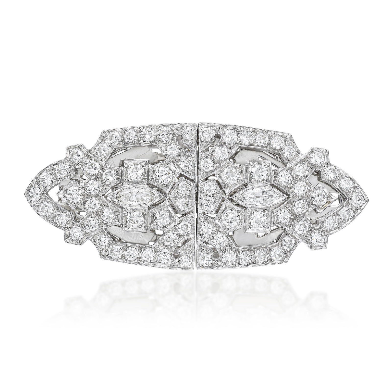 Art Deco Diamond Clips (1 of 2)
