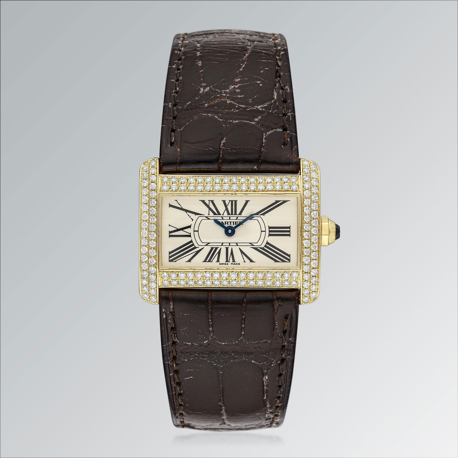 Cartier Tank Divan in 18K Gold with Factory Diamonds (1 of 3)