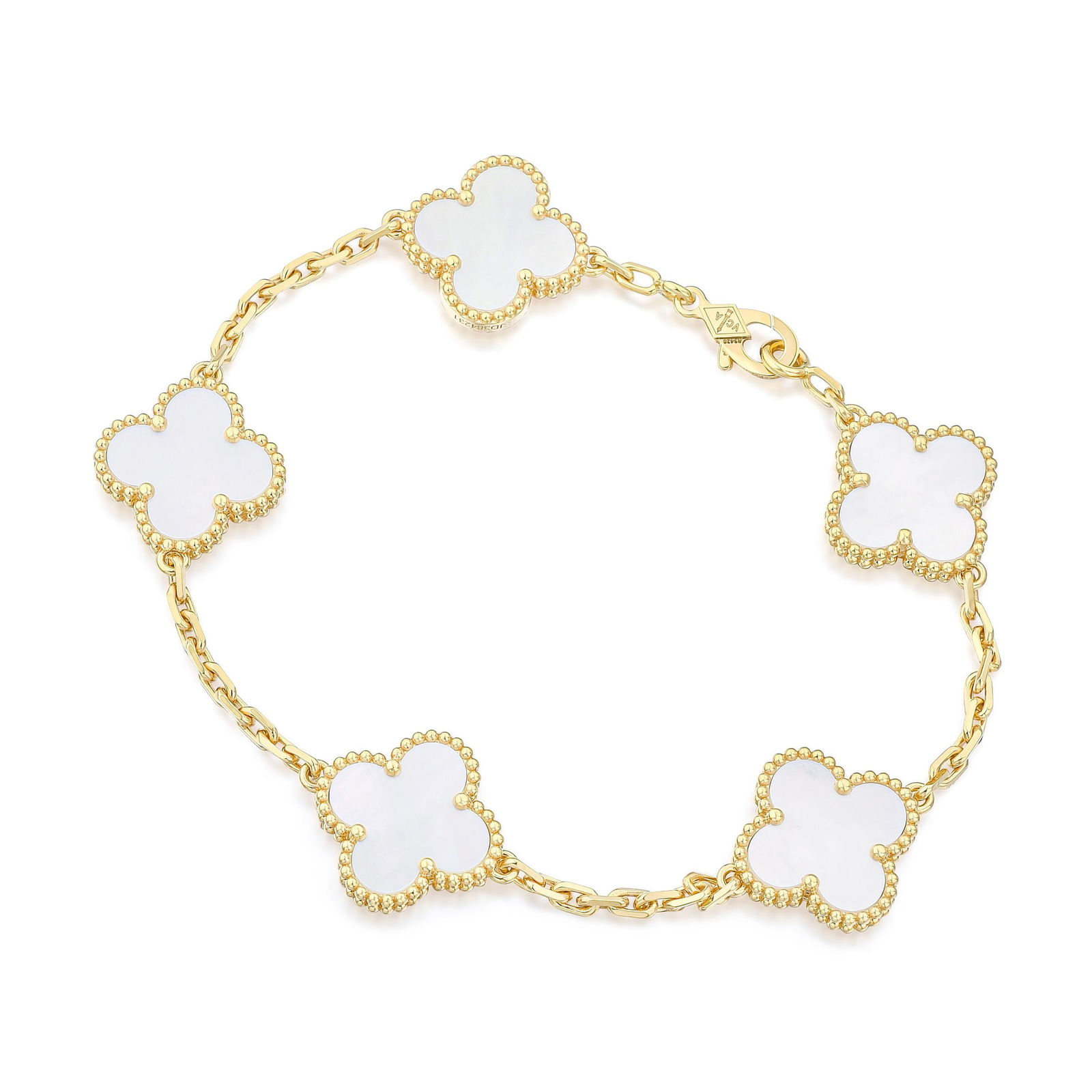 Van Cleef & Arpels Mother of Pearl Vintage Alhambra Bracelet (1 of 4)