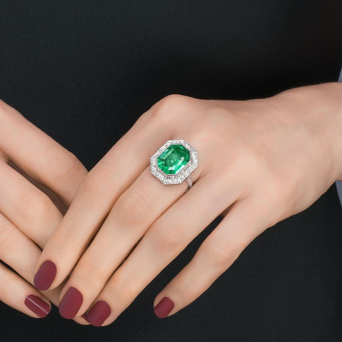 5.53-Carat Colombian Emerald and Diamond Ring, AGL Certified (1 of 5)