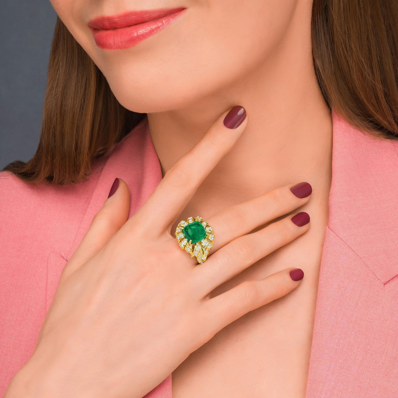 Colombian Emerald Diamond Ring, GIA Certified (1 of 4)