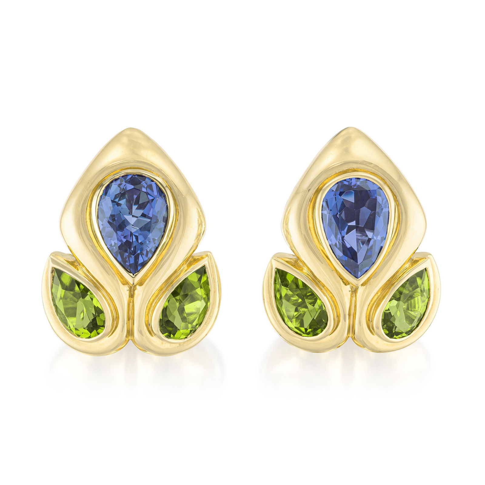 Rene Boivin Multi Color Gemstone Earrings (1 of 2)