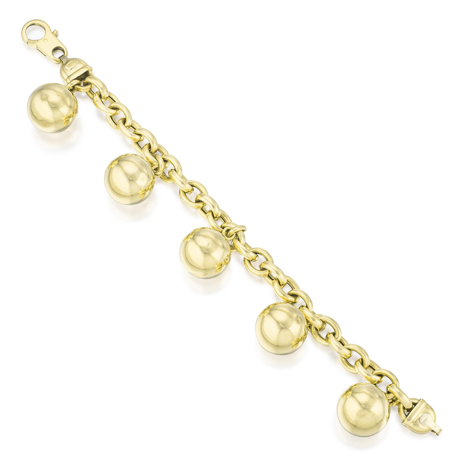 Gold Ball Bracelet, Italian (1 of 1)