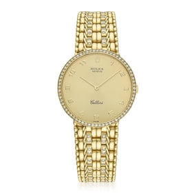 Rolex Cellini in 18K Gold with Diamonds