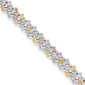 Multi Color Sapphire Bracelet