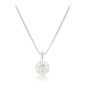 Diamond Solitary Pendant Necklace