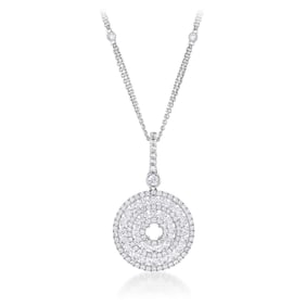 Diamond Circle Pendant Necklace