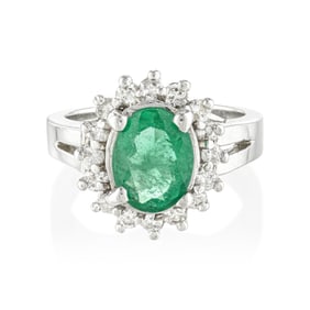 Emerald and Diamond Ring
