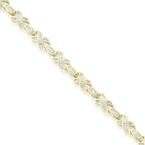 Diamond "X" Link Bracelet