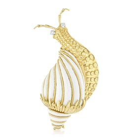 Vintage David Webb Snail Brooch