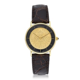 Wideband German 20 Mark Coin Watch in 14K Yellow Gold
