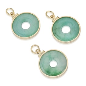 Jade Circle of Life Pendants