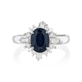 Sapphire and Diamond Ring