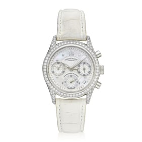 Armand Nicolet Chronograph in Steel with Diamond Pave