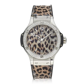 Hublot Big Bang Leopard in Steel and Ceramic, with Box and Papers