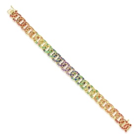Multigemstone Link Bracelet