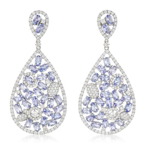 Tanzanite and Diamond Earrings