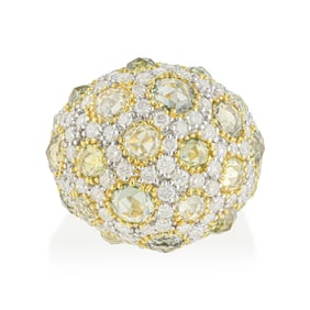 Multicolor Sapphire and Diamond Ring