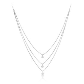 Three Diamond Necklace