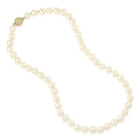 Akoya Cultured Pearl Necklace, GIA Certified