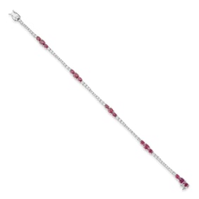 Graduated Ruby and Diamond Bracelet