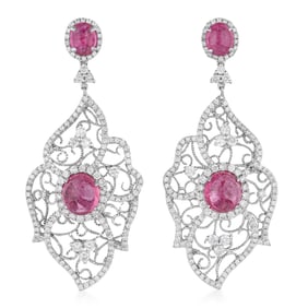 Tourmaline and Diamond Earrings