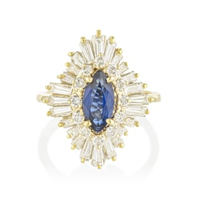 Sapphire and Diamond Ring