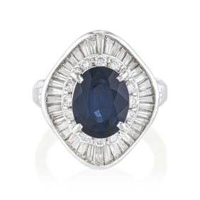 Sapphire and Diamond Ring