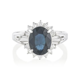 Sapphire and Diamond Ring