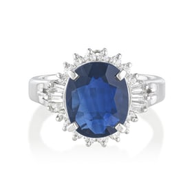 Sapphire and Diamond Ring