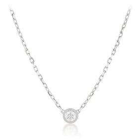 Cartier Solitary Diamond Necklace, with Certificate and Box