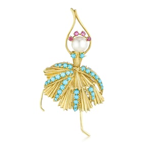 Vintage Ballerina Pin, Italy