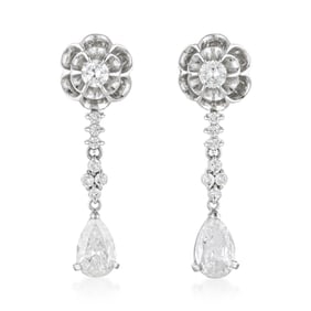 Vintage Diamond Hanging Earrings