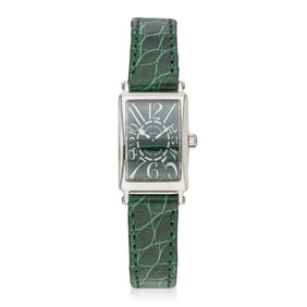 Franck Muller Long Island Ladies' in 18K White Gold with Green Dial