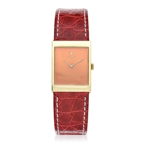 Rolex Cellini in 18K Gold with Red Mirror Dial