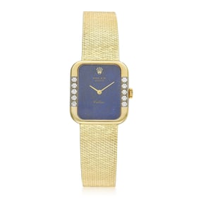 Rolex Cellini Ladies' in 18K Gold with Lapis Dial