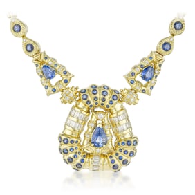 Sapphire and Diamond Necklace