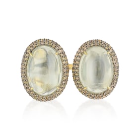 Moonstone and Sapphire Between the Finger Ring