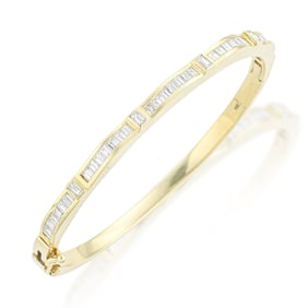 Baguette Diamond Bangle