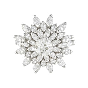 Diamond Cluster Ring