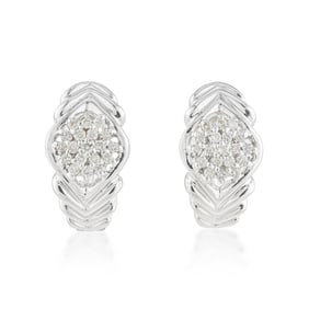 Diamond Hoop Earrings