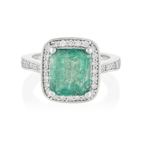 Emerald and Diamond Ring