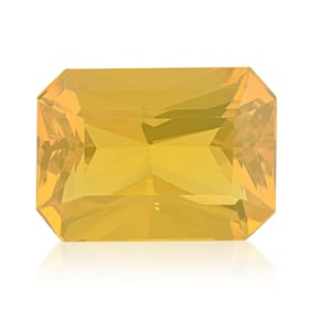 11.61-Carat Emerald Cut Mexican Fire Opal Loose Gemstone