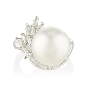 Pearl and Diamond Ring