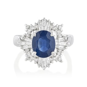 Sapphire and Diamond Ring