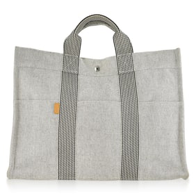 Hermes Fourre Tout MM Tote Bag – Gray Canvas